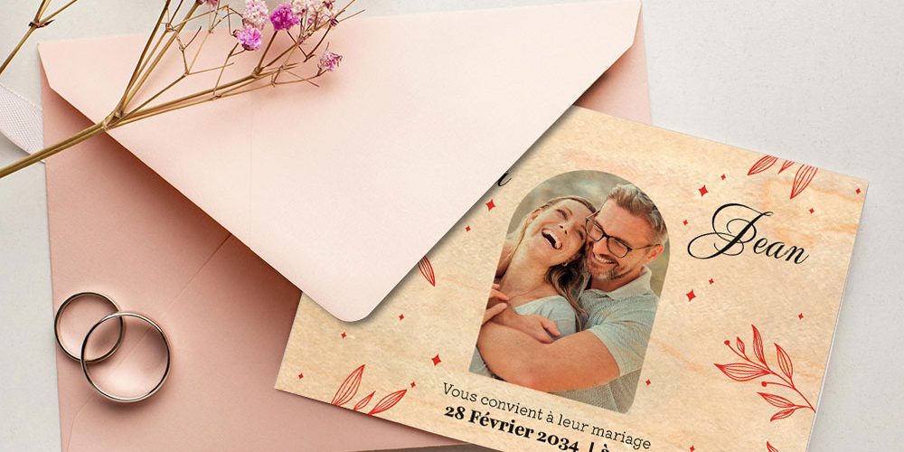 faire-part mariage en bois