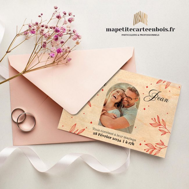 faire-part mariage en bois faire-part mariage en bois